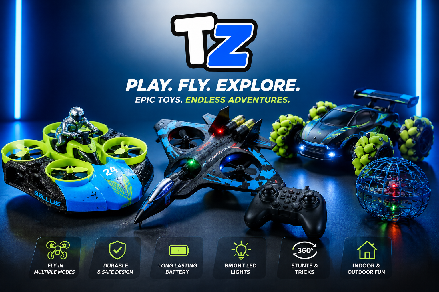 Toy Zone collection of remote control toys